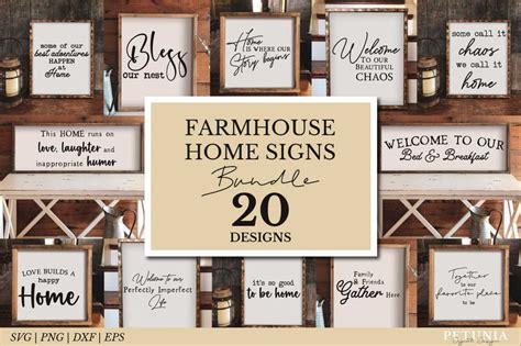 Download Free Home SVG Sign Bundle Cameo