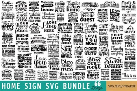 Download Free Home SVG Sign Bundle Commercial Use For Crafts