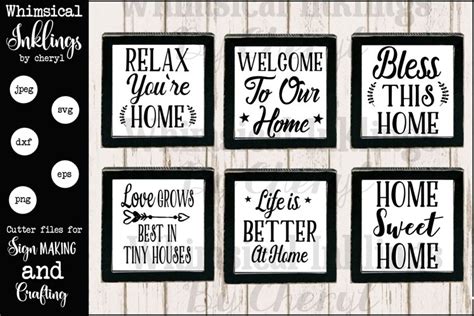 Download Free Home SVG Sign Bundle Easy Edite