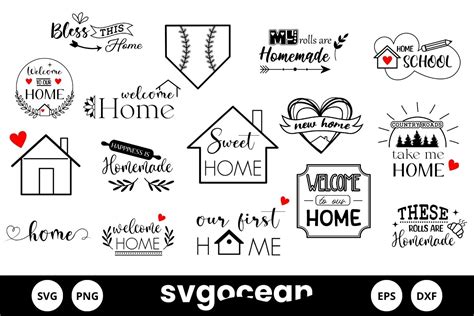 Download Free Home SVG Sign Bundle Silhouette