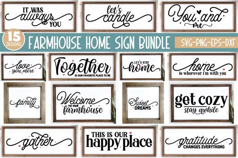 Download Free Home Sign Bundle Commercial Use DXF Files