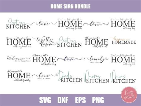 Download Free Home Sign Bundle Commercial Use for Cricut