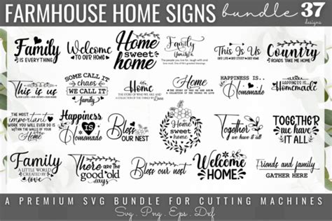 Download Free Home Sign Bundle Cricut SVG