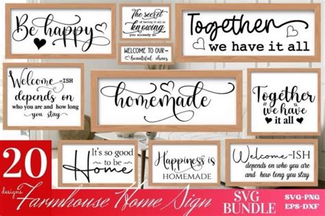 Download Free Home Sign Bundle Cricut SVG DXF Files