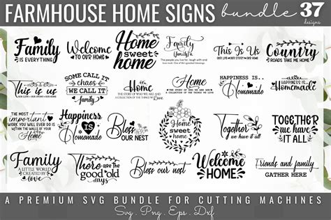 Download Free Home Sign Bundle for Cricut Machine