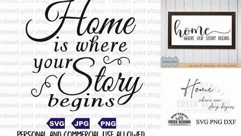 Download Free Home Story Begins Cut Files