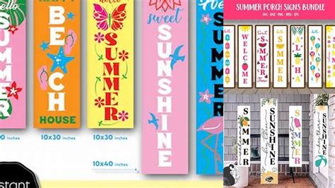 Download Free Home Summer Porch Signs Bundle Commercial Use For Crafts