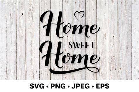 Download Free Home Sweet Home - Hand lettered SVG Printable