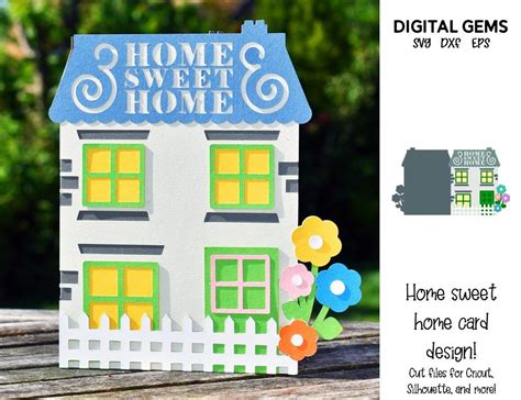 Download Free Home Sweet Home Card Design Files DXF Files