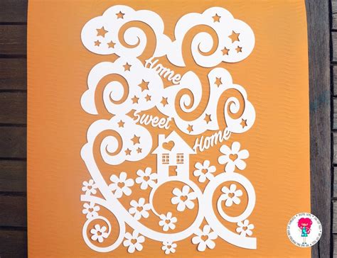Download Free Home Sweet Home Paper Cut SVG / DXF / EPS Files Files