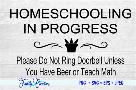Download Free Homeschooling In Process - Beer for Cricut Machine