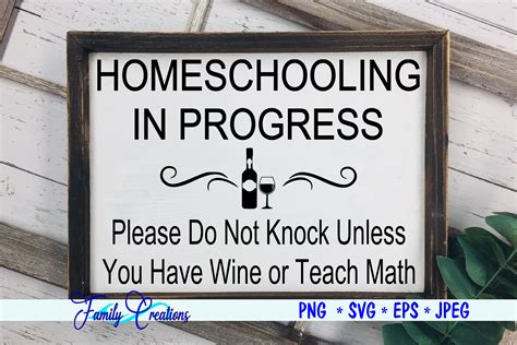 Download Free Homeschooling In Process - Knock Wine DXF Files