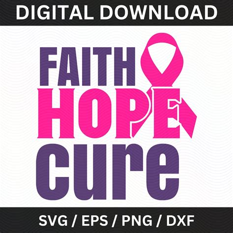Download Free Hope For Cure - SVG File, DXF File Commercial Use For Crafts