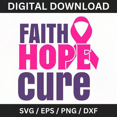 Download Free Hope For Cure - SVG File, DXF File Files Free PSD Mockups