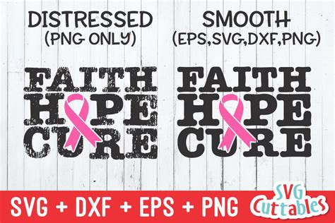 Download Free Hope For Cure - SVG File, DXF File Silhouette For Crafts
