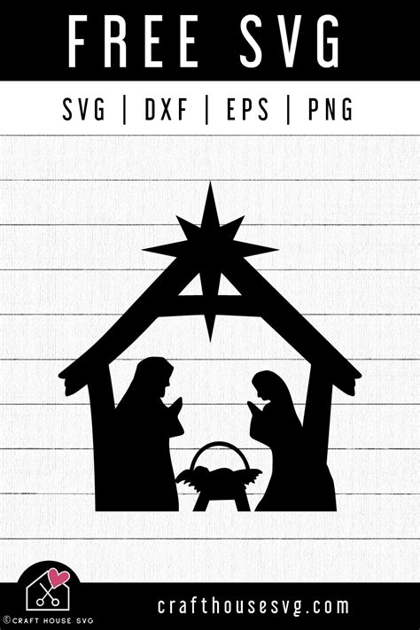 Download Free Hope Nativity Christmas SVG Cut File Commercial Use DXF Files