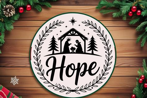 Download Free Hope Nativity Christmas SVG Cut File Crafts