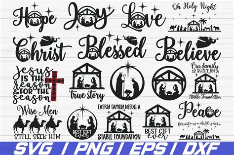 Download Free Hope Nativity Christmas SVG Cut File Files