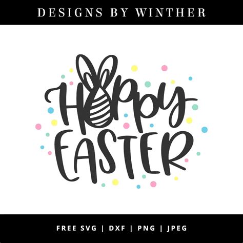 Download Free Hoppy Easter SVG, Easter SVG Cut File n106 DXF Files