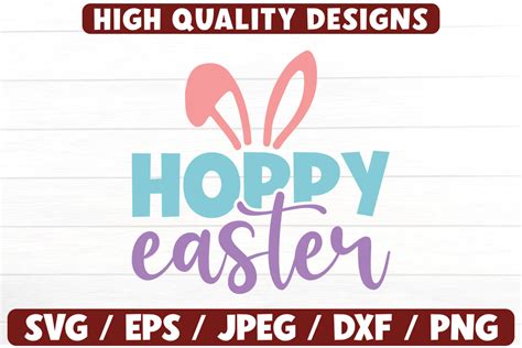 Download Free Hoppy Easter Sign Svg File - Easter Sign Svg File - Easter Decor4010 Creativefabrica DXF Files