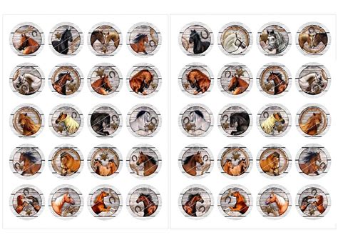 Download Free Horses Digital Collage Sheets Files DXF Files