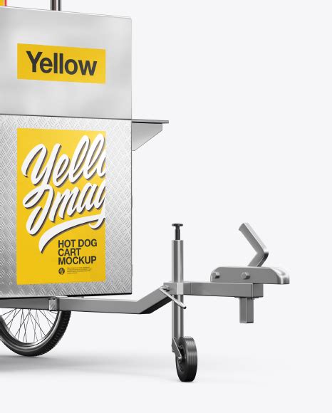 Download Free Hot Dog Cart Mockup - Back Half-Side View PSD Generator