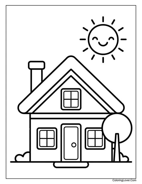 Free House Coloring Pages