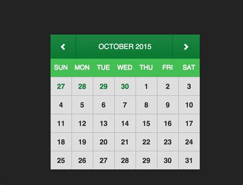 Free Html5 Calendar Code