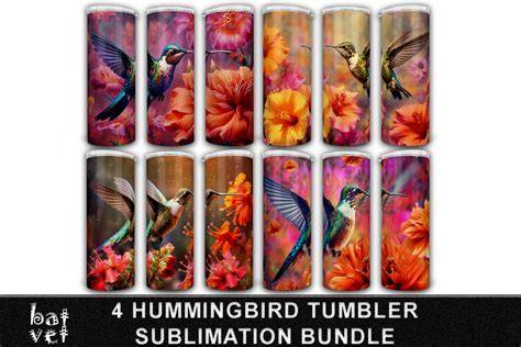 Download Free Hummingbird Tumbler Sublimation Commercial Use DXF Files