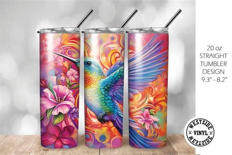 Download Free Hummingbird Tumbler Sublimation DXF Files