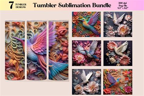 Download Free Hummingbird Tumbler Sublimation Files DXF Files