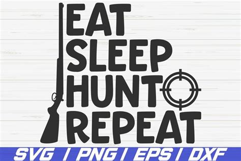 Download Free Hunt eat sleep repeat SVG Cut File Commercial Use