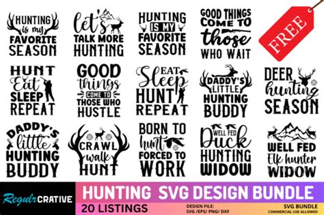 Download Free Hunting SVG Bundle | Hunter SVG Cut Files Easy Edite