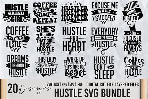 Download Free Hustle SVG Cut File Creativefabrica DXF Files