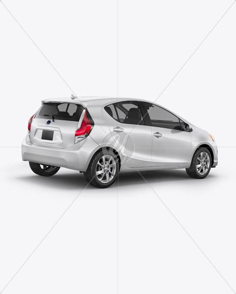 Download Free Hybrid Hatchback Car Mockup - Back Half Side View PSD Generator