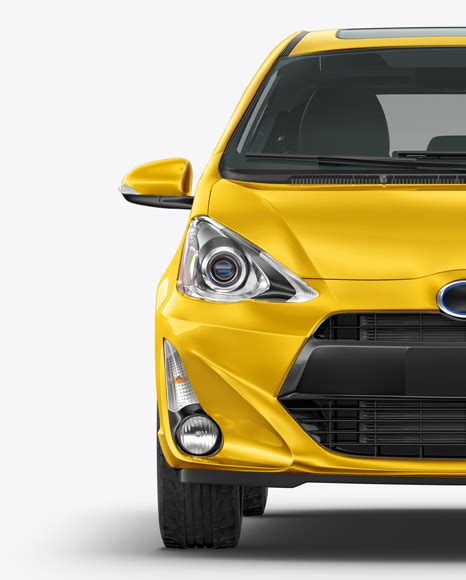 Download Free Hybrid Hatchback Car Mockup - Front View PSD Generator