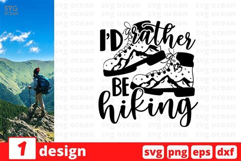 Download Free I'd rather be hiking SVG Cut File Commercial Use Free PSD Mockups