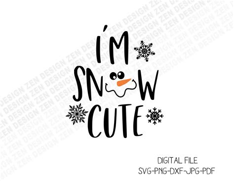 Download Free I'm Snow Cute DXF Files