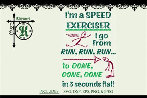 Download Free I'm a SPEED EXERCISER DXF Files