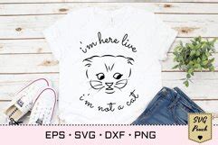 Download Free I'm here live i'm not a cat SVG Cricut SVG Free PSD Mockups