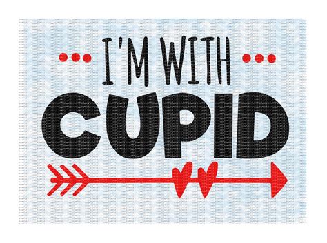 Download Free I'm with Cupid Cutting/ Printing Files Cricut SVG Free PSD Mockups
