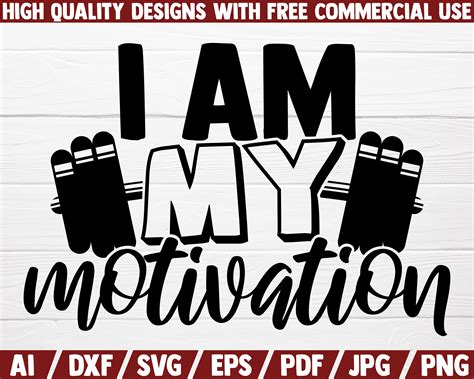 Download Free I Am My Motivation Gym SVG Cut File Files Free PSD Mockups