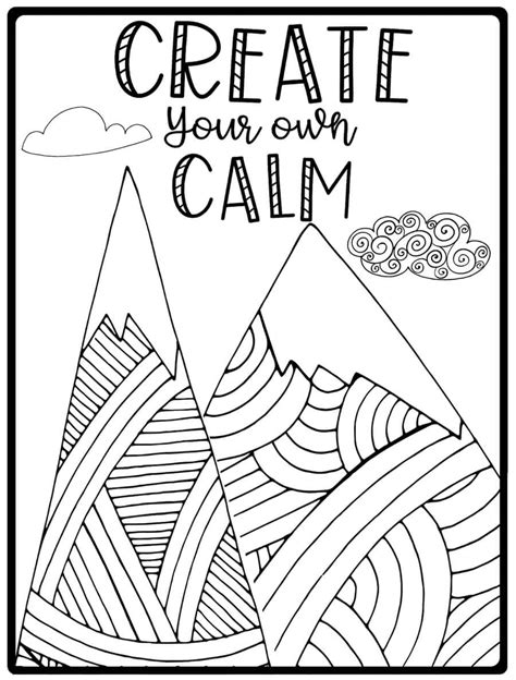 Download Free I Create My Own Calm Printable