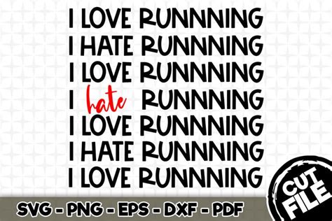 Download Free I Hate Running SVG Cut File 034 Commercial Use