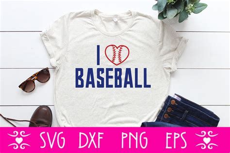 Download Free I Love Baseball - Svg Cut File Crafts