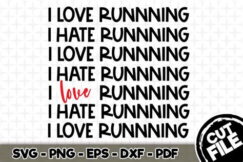 Download Free I Love Running SVG Cut File 033 Printable