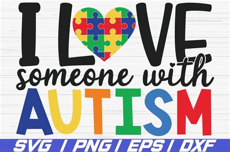 Download Free I Love Someone With Autism SVG Cut File Files DXF Files