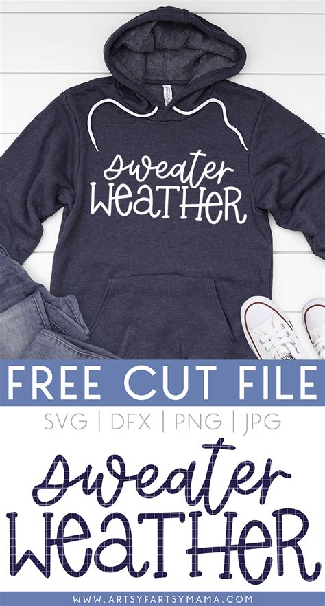 Download Free I Love Sweater Weather SVG Cut File For Crafts