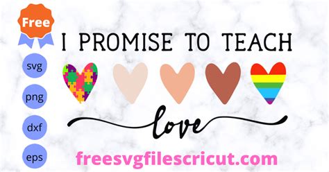 Download Free I Promise To Teach Love For Crafts