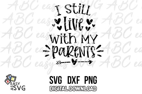 Download Free I Still Live With My Parents Cut File DXF Files